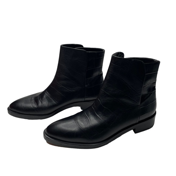 Jenni Kayne | Slip-on Boot in Black Croc-Embossed Leather 38.5 - Picture 4 of 11